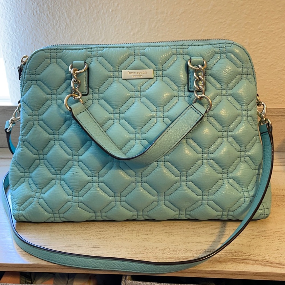 Kate Spade quilted handbag aqua